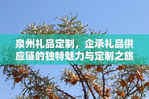 泉州礼品定制，企承礼品供应链的独特魅力与定制之旅
